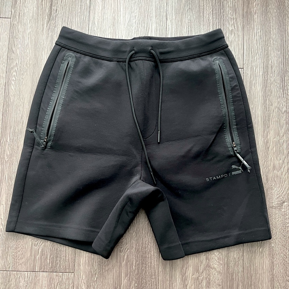 PUMA x STAMPD Men's Black Neoprene Shorts